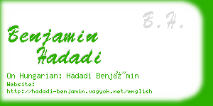 benjamin hadadi business card